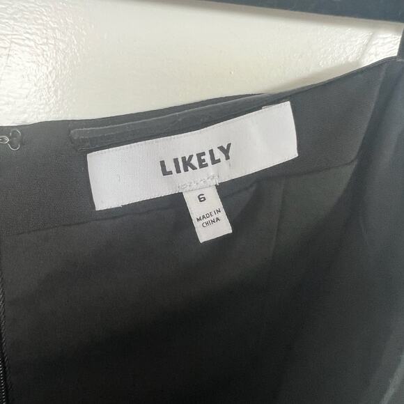 Likely Araya Black Twist-Detail Strapless Mini Dress Size 6 Bow Formal or Semi - Picture 3 of 13